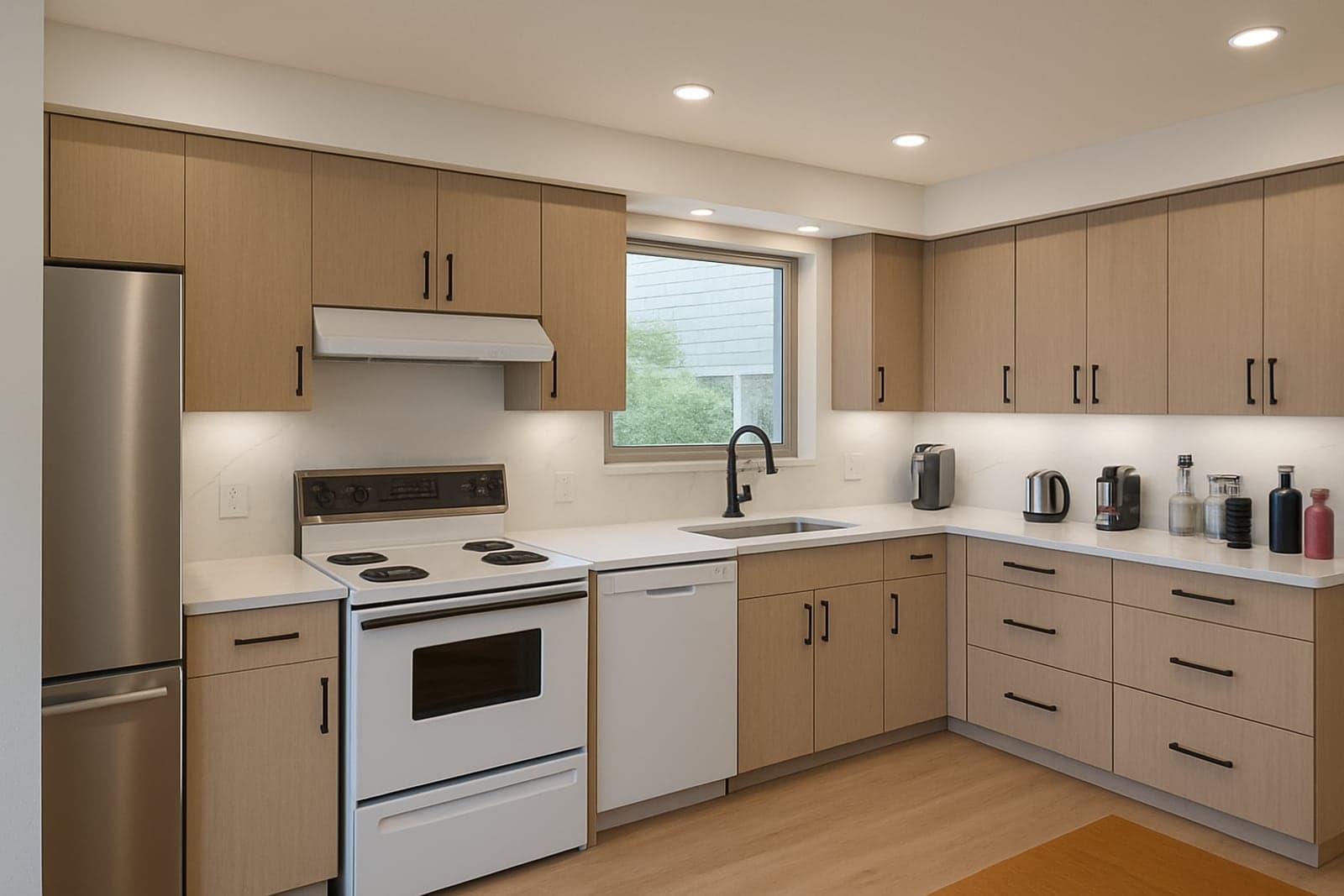The same kitchen reimagined in Kronberg · TFL Slab in Tofino